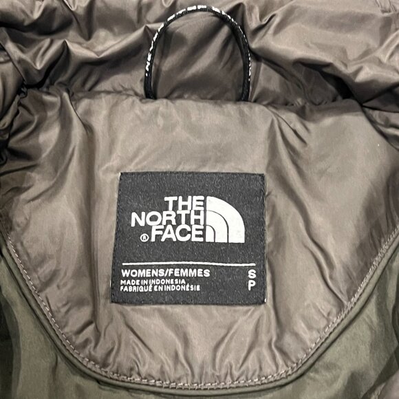 North Face Ruka Quilted Long Jacket, Olive Green, S - Picture 3 of 9